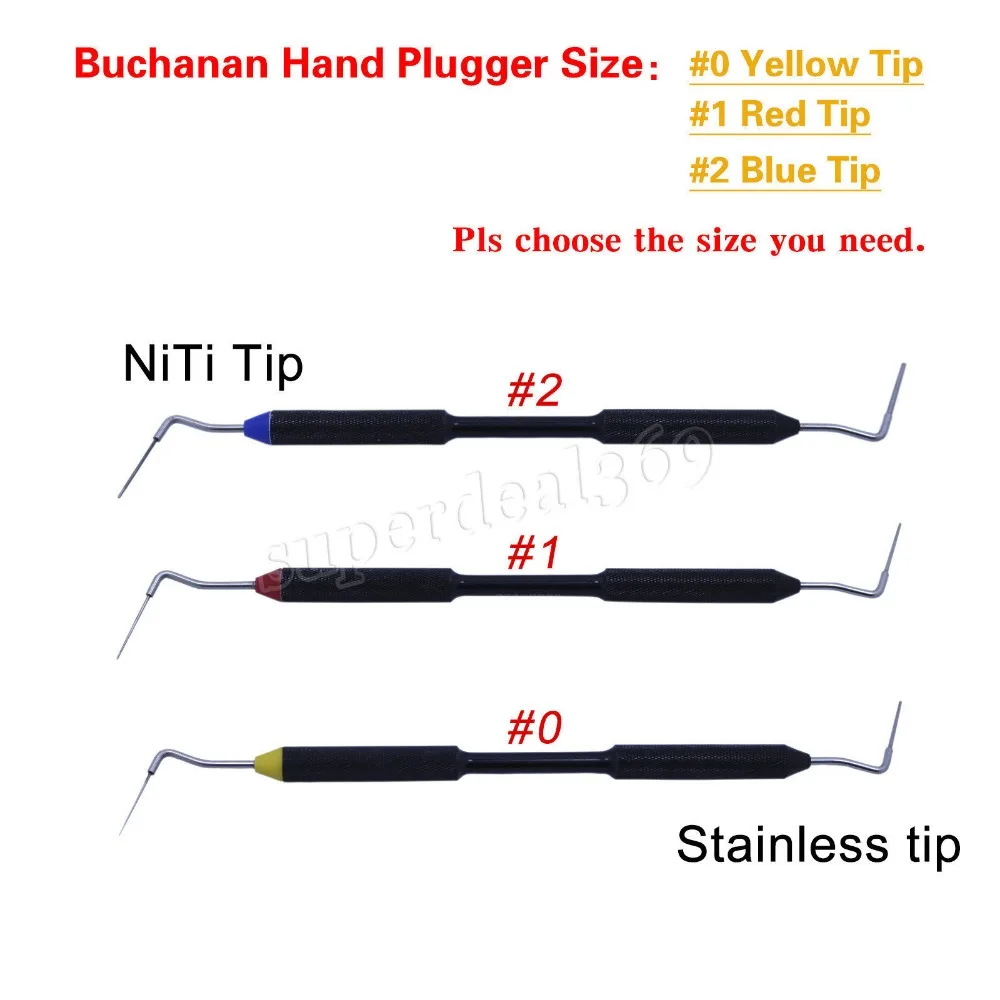 1*Dental Sybronendo Endo Buchanan Hand Plugger NITI Tip Fill Obturation NO.1/2/3