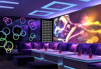 

Promotional Bar KTV 3d Wallpaper Passionate Couple Character Wallpaper Premium Waterproof Silk Wallpaper