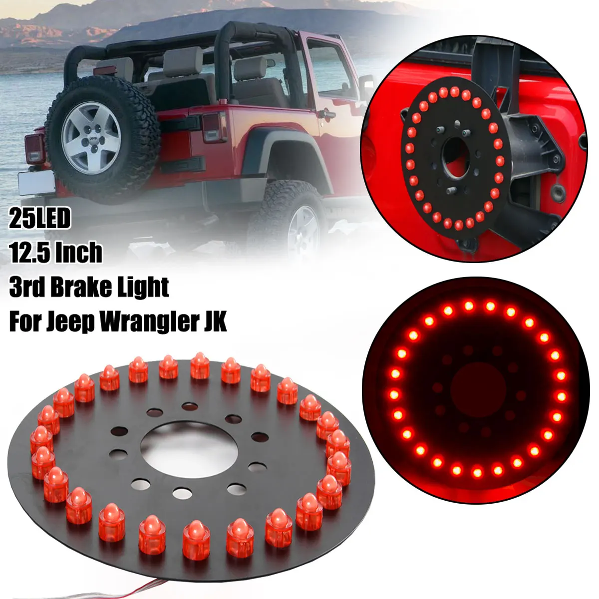 Buy New Car Spare Tire LED Lamp Rear Wheel 3rd Brake