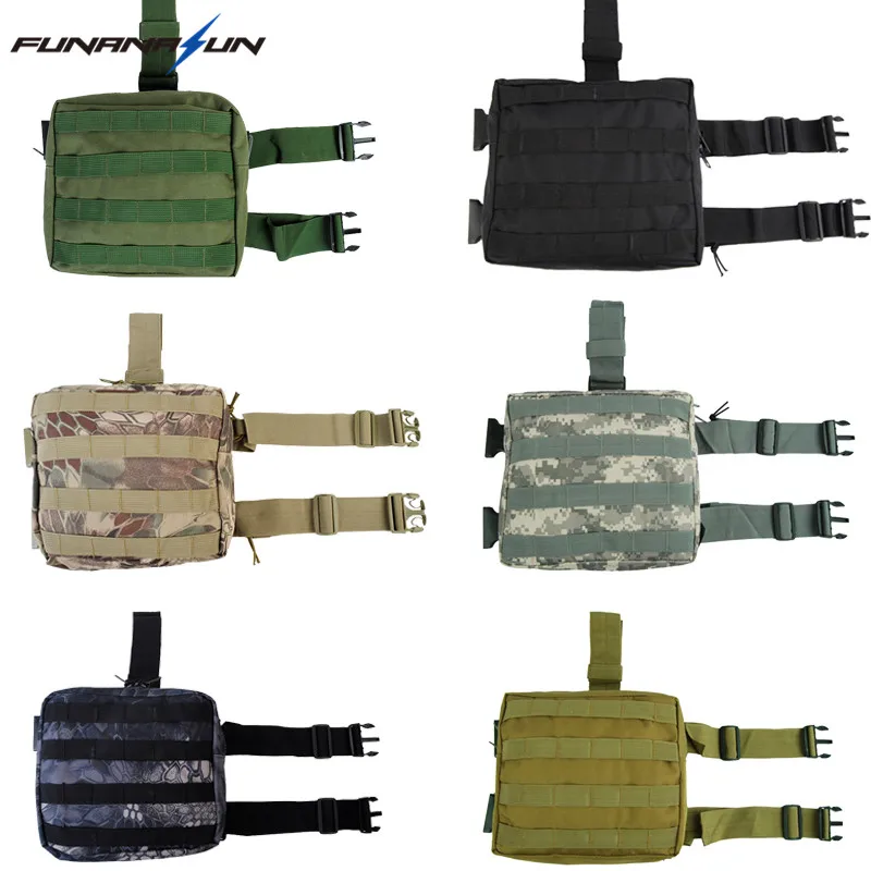 

Tactical Military Leg Pouch Dump Drop Molle Hunting Bag Thigh Panel Utility Airsoft Paintball Quick Release Magazine Carrier Bag