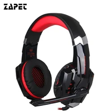 ZAPET G9000 Surround Sound Version Game Gaming Headphone USB 3.5mm AUX PC Headset Earphone Headband with Microphone LED Light