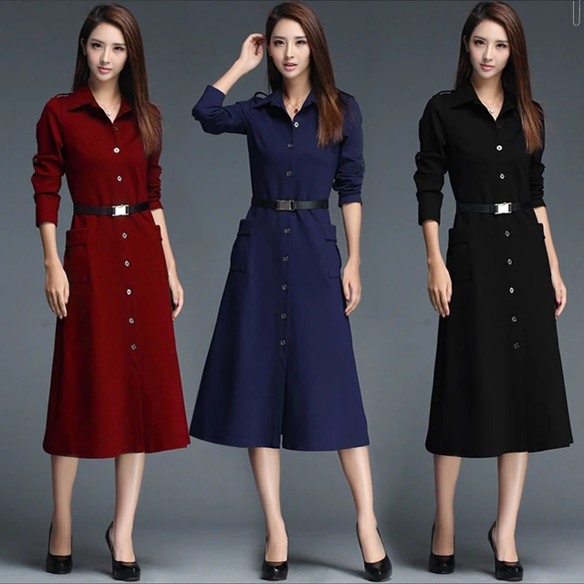 2018 Springmaxi Dress Women Brand Office Ol Dresses Full Sleeve 2018 Springmaxi Dress Women Brand Office Ol Dresses Full Sleeve Elegant Blue Color Clothes