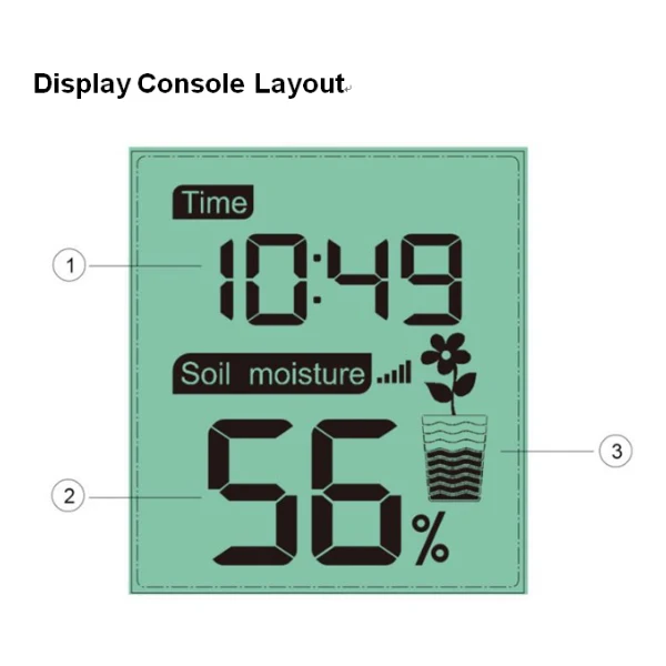 MISOL/1 блок влажности почвы монитор беспроводные питание от батарейки, беспроводная влажность почвы с дисплеем