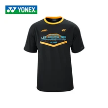 Новинка Yonex мужские футболки для бадминтона дышащие удобные быстросохнущие спортивные футболки с коротким рукавом для фитнеса Lee Chong Wei