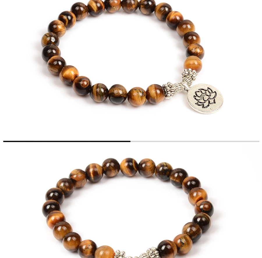 Top Quality Natural Beaded Bracelet Tigers' Eye Bracelet Ore Loose Stone For Unisex Charm Yoga Bracelet 2018 Handmade Labor Day (3)
