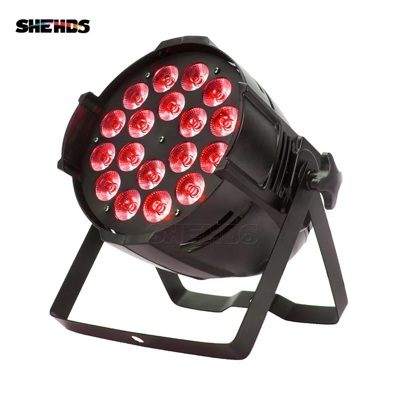  SHEHDS Aluminum Alloy LED Par 18x18W RGBWA+UV 6in1 LED Par Can Par Led Spotlight DJ Projector Wash  - 32818739195