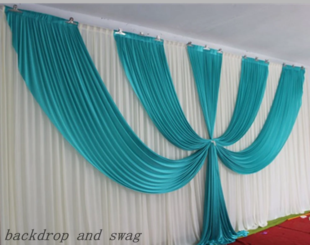 

10X20ft Wedding Backdrop And Swag Ice Silk Draping Crutain For Wedding Engagement Party Decoration