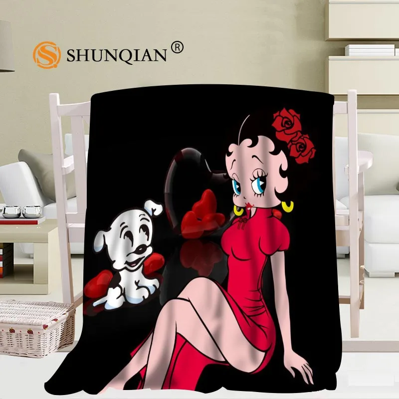 Изготовленное на заказ одеяло betty boop Фланелевое Falafel Fabric56x80inch 50X60 дюймов 40X50 дюймов диван-кровать пледы одеяло детское теплое одеяло для взрослых - Цвет: Blanket