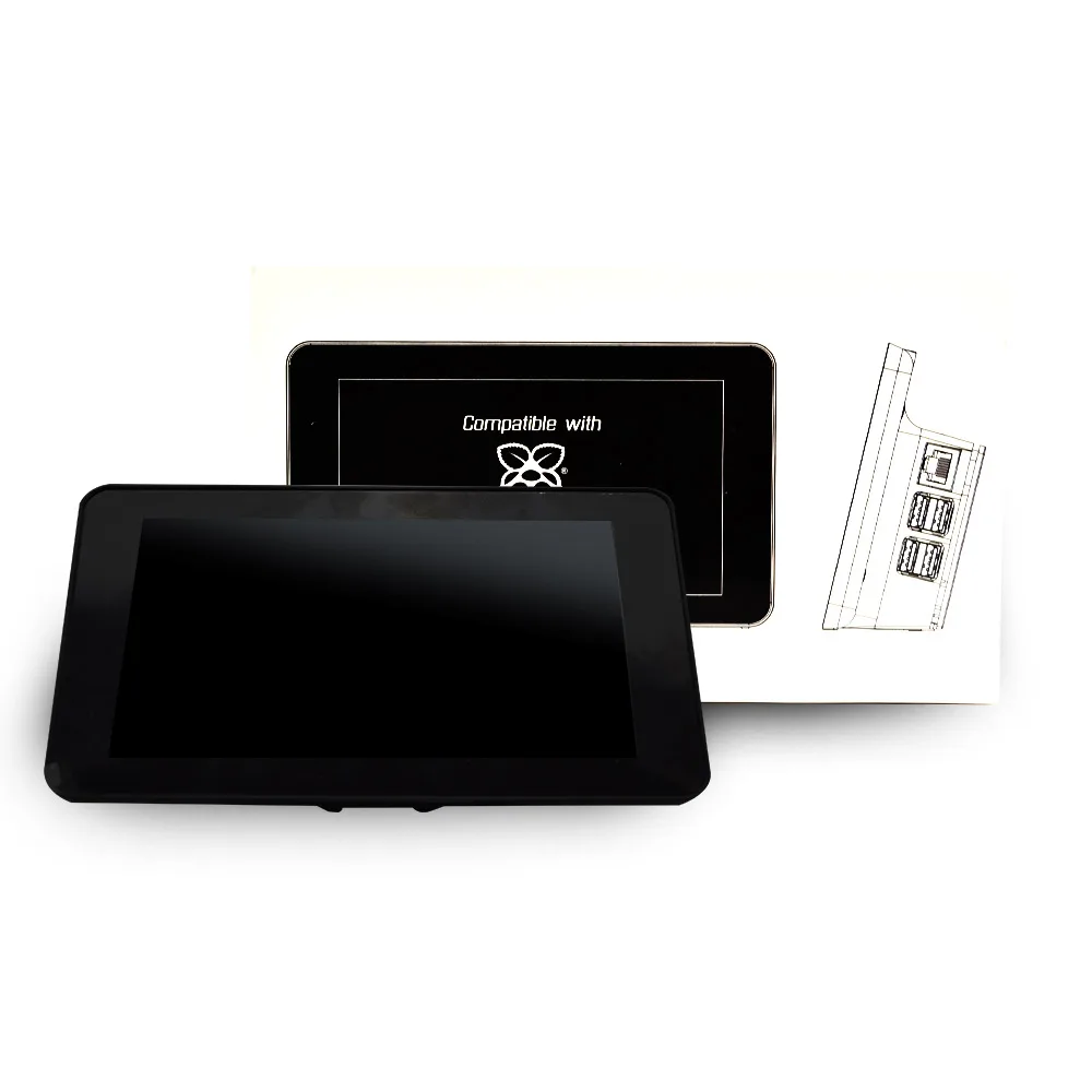 Pаспродажа Чехол для сенсорного ЖК экрана Raspberry Pi 7 дюймов черный