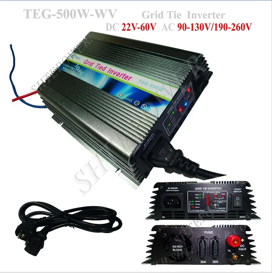 

Single Phase DC 24V 36V 48V Input 500W Micro Solar Inverter On Grid for 220V 230V Country