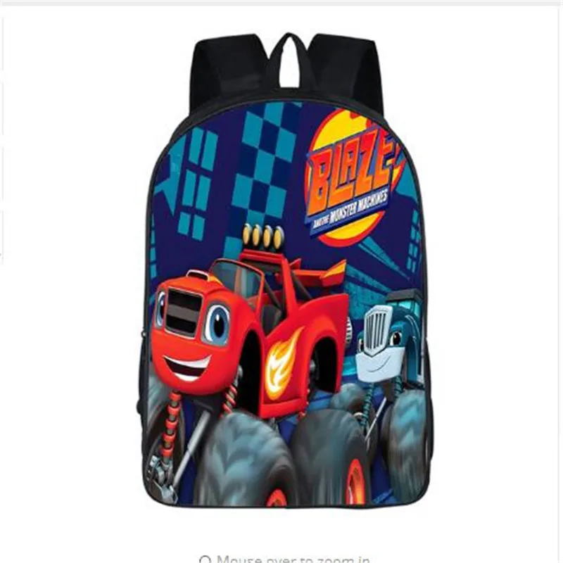 

16 inch Blaze cartoon monster children backpack printing school kindergarten bag children backpack boys and girls backpack