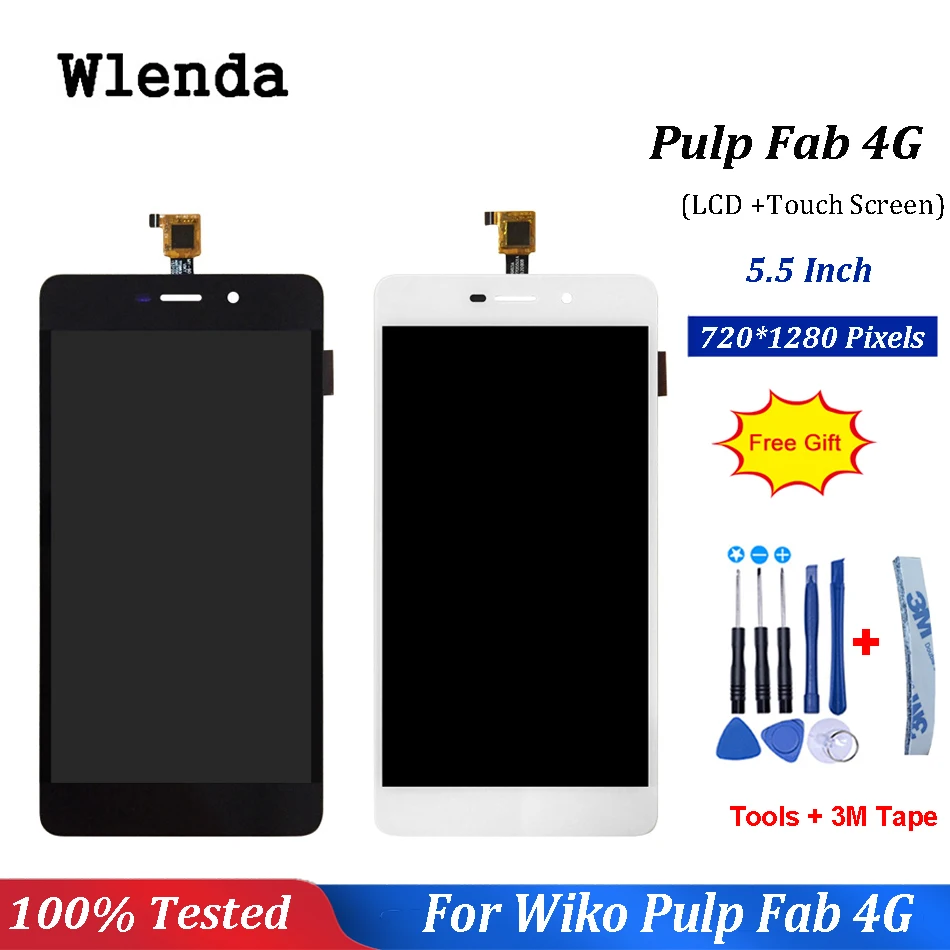 

For Wiko Pulp Fab 4G LCD Display and Touch Screen Digitizer 5.5 inch Mobile Phone Accessories For Pulp Fab 4G With Tools