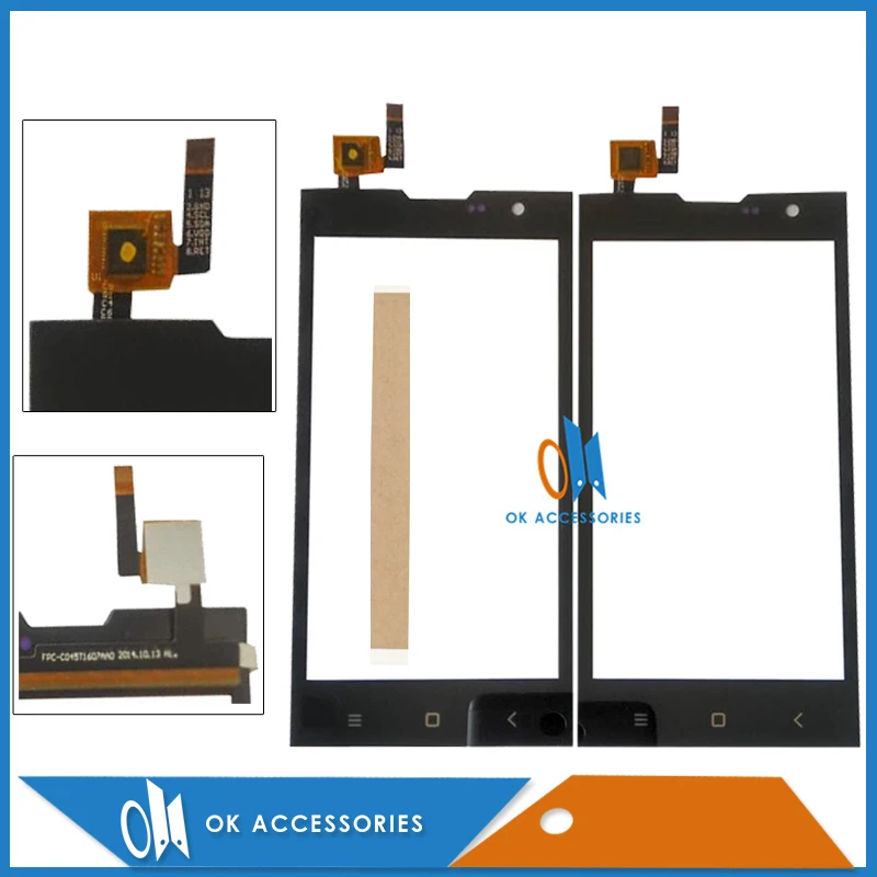 

High Quality 4.5 Inch Black Color For Dexp lxion ES2 Touch Screen Digitizer With Tape 1PC/Lot