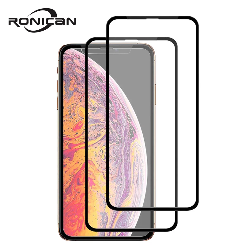 

2 Pcs For iPhone XS MAX XR X Screen Protector Glass iPhone 7 8 Plus Protective Glass on iPhone 5 5s 6 Tempered Glass Full Cover