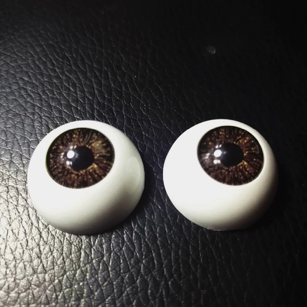 10Pcs (5 Pairs) 22mm acrylic half round Reborn doll eyes  Blue Gray Mix Colors Eyeball doll accessories BJD OOAK Doll eyes Toys