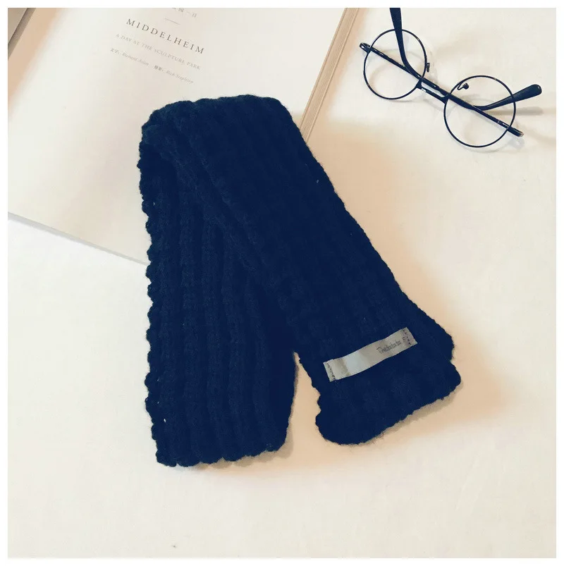2018 Autumn And Winter New Boys And Girls Knit Scarf Children Wild Korean Version Of The Solid Color Wool Baby Scarf GCG77  (10)
