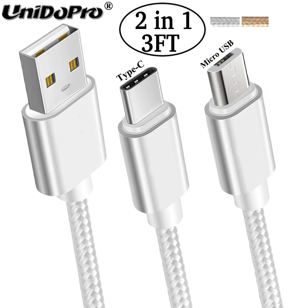 3 фута Micro USB &amp Type C Быстрый зарядный кабель для Samsung Galaxy S20 S10 S10e S9 S8 S7 S6 Edge Plus Note 10 9