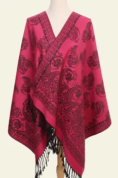 

Women Shawls Winter New Warm Shawl Chinese Style Pashmina Tassels Mujer Bufanda Cotton Scarf Jacquard Scarves Long Muffler