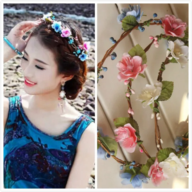 1x Hair Wreath Flower Girl  Wedding  Hair Wreaths  in Many Different Colors * Free Shipping*
