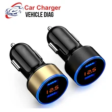 Car Charger 2 พอร์ต 3.1A Dual USB Charger จอแสดงผล LCD 12-24V ซ็อกเก็ตบุหรี่ไฟแช็ก Car Charger อะแดปเตอร์สำหรับโทรศัพท์มือถือ(China)