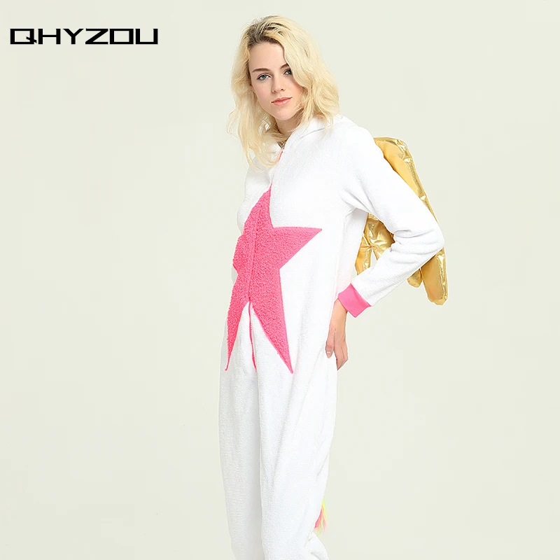 Новинка 2018 г. Модные топы красивый Единорог Onesie животных пижамы для взрослых и