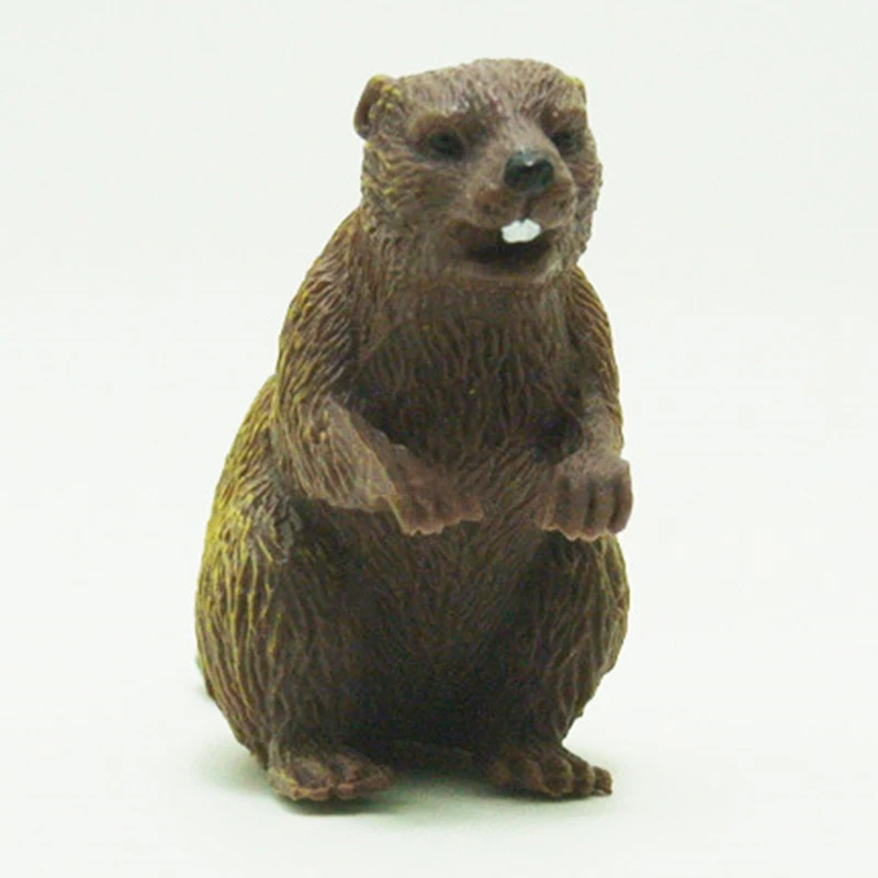 

Gift Beaver model Animal Beaver Toy Figurine Decor Plastic Animal Model Kids Animal Beaver Model Hot