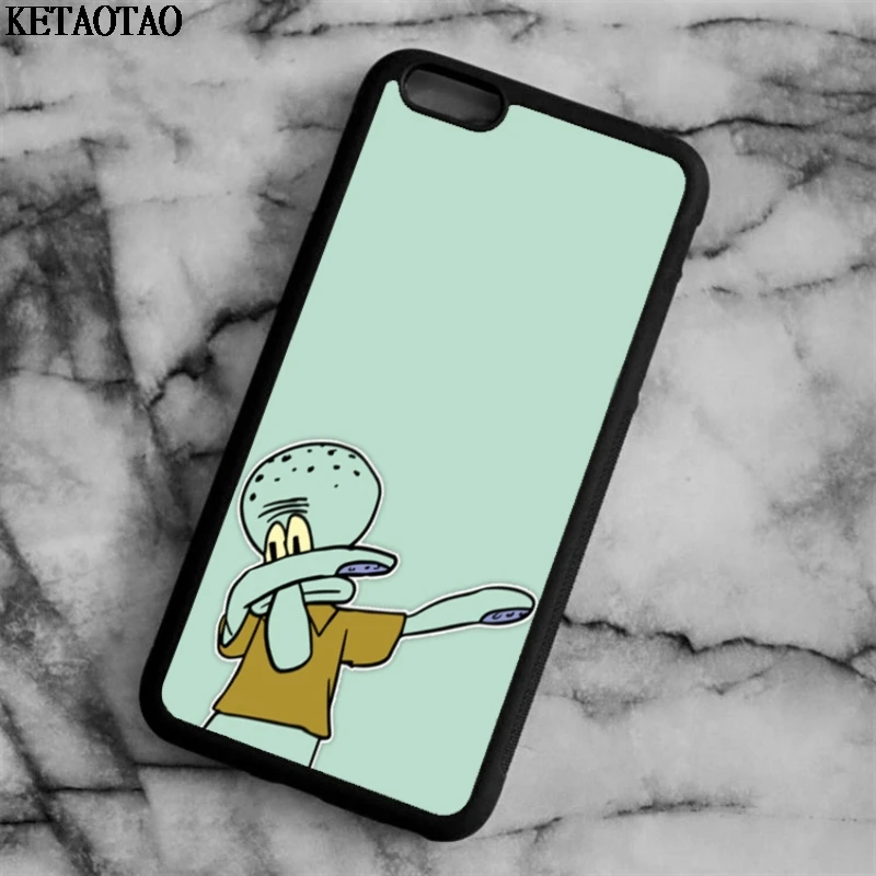 

KETAOTAO SQUIDWARD DAB DANCING Phone Cases for iPhone 4S 5C 5S 6 6S 7 8 Plus XR XS Max for X Case Soft TPU Rubber Silicone