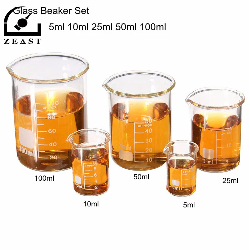 Buy 1 Set Glass Beaker Lab Glassware Borosilicate