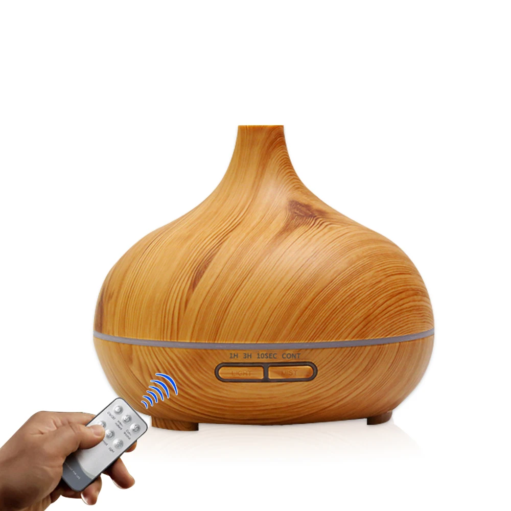 500ml Air Humidifier Essential Oil Diffuser Wood Grain Aromatherapy