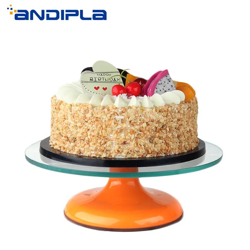 12 Inch Birthday Cake Tool Plastic Glass Cake Turntable Non Slip