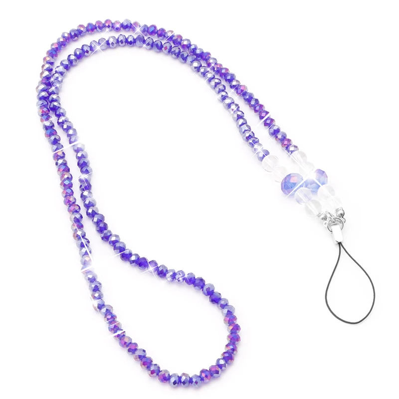 

Pearls Long Neck Strap Lanyard KeyRing Keychain Holder Necklace For Mobile Phone
