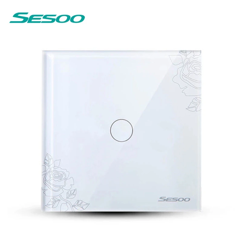 SESOO EU UK Touch switch standard 110 240v 1 Gang 1 Way led light switch touch