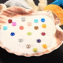 6-8 мм натуральный цветной пресноводный жемчуг, изящные круглые крашеные жемчужные бусины, устричный жемчуг, сделай сам, сильный светильник, высокий блеск