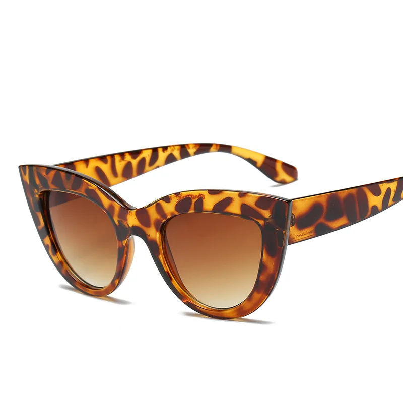 RBROVO, Винтажные Солнцезащитные очки для женщин/мужчин, кошачий глаз, роскошные солнцезащитные очки, классические, для покупок, пляжные очки, Oculos De Sol, UV400 - Цвет линз: Leopard