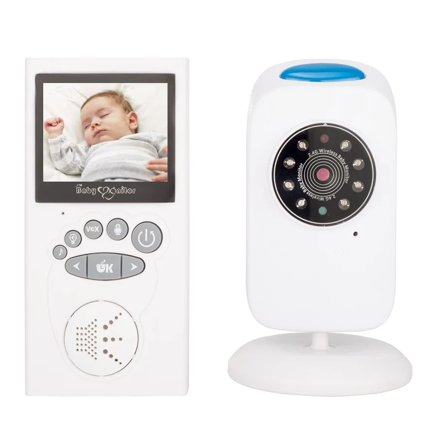 Babykam беспроводной Няня беспроводной радионяня звук детская камера 2,4 дюймов ЖК-дисплей ИК Ночное Видение температура мониторы VOX
