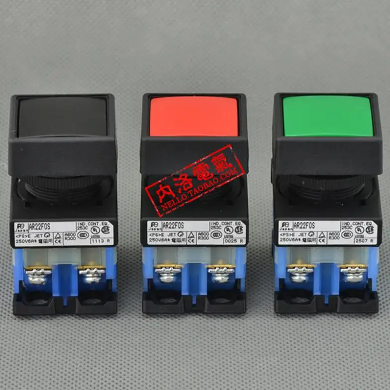 

[ SA ]Fuji FUJI 22mm flat head button switch AR22F0S-10 * self-resetting 1NO Square--10PCS/LOT