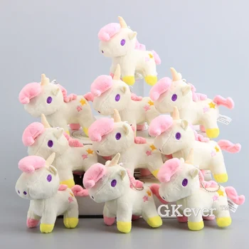 

Anime 10 Pcs/Lot Little Twin Stars Unicorn Cute Plush Pendant with Keychain Mini Soft Stuffed Dolls 5" 12 CM Bag Decoration