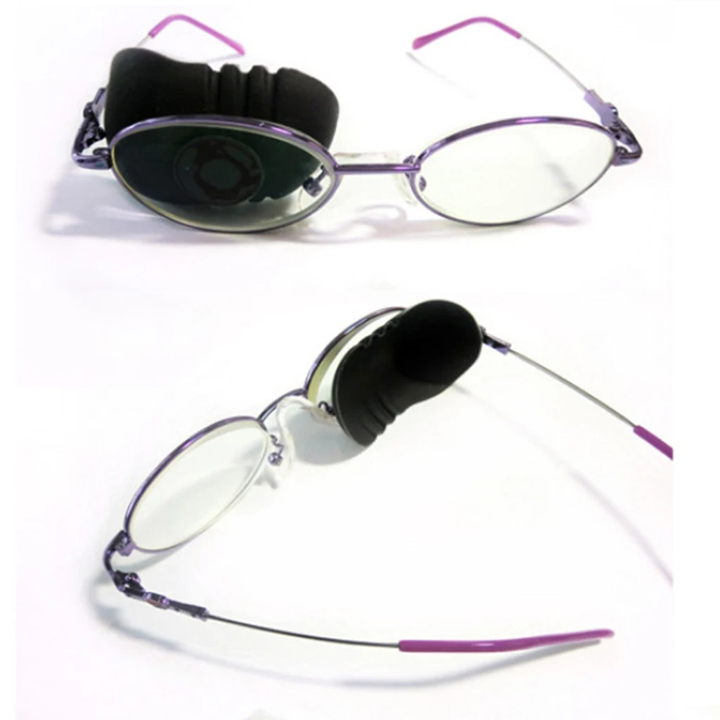 1 Pair Children Kids Lazy Eye Strabismus Amblyopia Suction Bandages Glasses Patch Black Blue