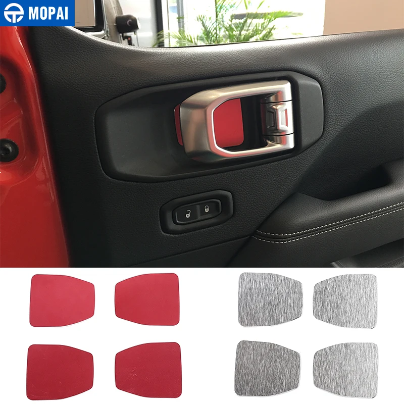 4*Interior Door Handle bowl sticker trim Matte US Flag For 2018 Jeep Wrangler JL