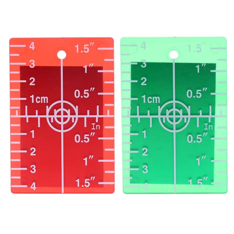 

Laser Target Card Plate For Green and Red Laser Level Target Plate inch/cm