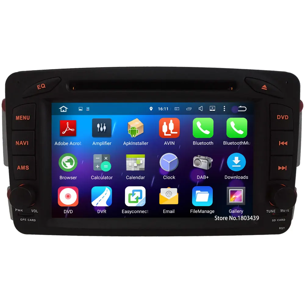 Discount 7" Android 7.1 Car DVD Multimedia player radio Stereo for Benz W203 S203 C180 C200 C220 C230 C240 C270 C280 C300 C320 C350 C32 1