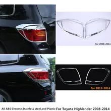 Для Toyota Highlander 2008 2009 2010 2011 2012 2013 кузова задний хвост свет лампы рамка палки Хром ABS, отделка крышки