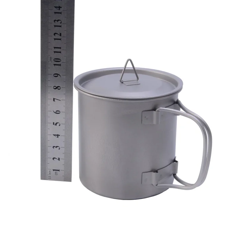 400 ml de agua hirviendo taza de interior al aire libre de una sola capa manejado taza olla vajilla ligero portátil para acampar