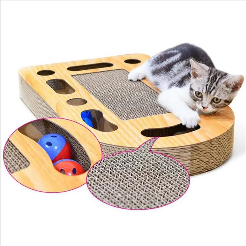 Cat Kitten Scratch Board Soft Bed Mat Claws Care Corrugated Scratcher Cat Training Toy Scratch Interactive Cat Scratching Pad