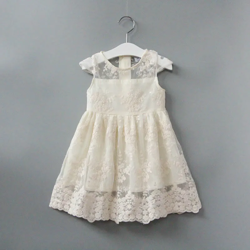 Детское модное летнее платье; кружевная одежда принцессы для девочек; 5 шт/лот