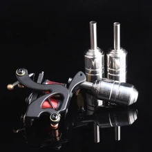 1 шт. 25 ммнержавеющая сталь Татуировка ручка с задней стволовой профессиональные ручки для тату-машинки татуировки Трубы Советы Инструмент