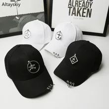 Бейсболки женские Твердые заклепки железные кольца затенение от солнца женские s шапки простые шикарные хип-хоп модные Универсальные для отдыха Harajuku девушки