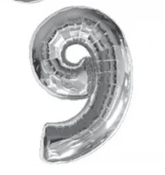 32 дюйма большое Золотое серебряное число фольгированных шаров цифра воздушные шарики для день рождения вечерние свадебные украшения Воздушные шары вечерние товары - Цвет: Silver 9