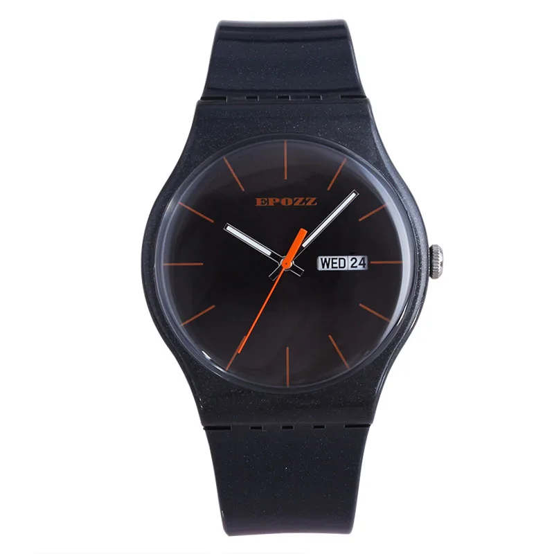 

EPOZZ High quality Japan MIYOTA MOV Fashion Design Top brand Luxury watch men casual clock Simple light thin hours E1604 black