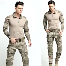 Армейские форма Gen3 рубашка+ Штаны Военная Униформа армия костюм с наколенниками MultiCam единый набор Тактический тренинг одежда комплект